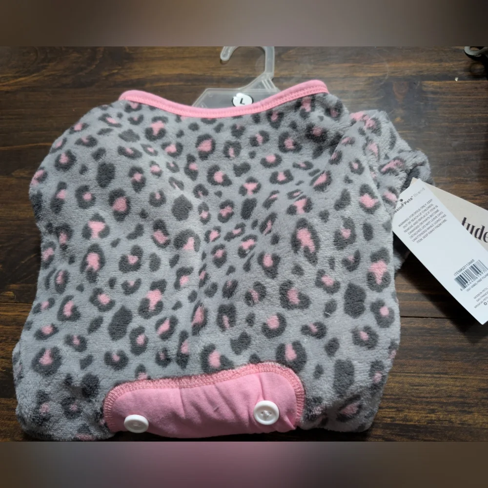 NWT wag-a-tude dog pajamas Animal Print large